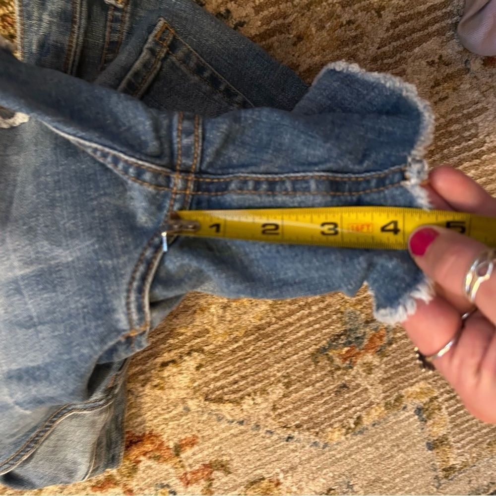 Just Black Blue Jean Shorts Vintage Cut-Off Style - Picture 5 of 5